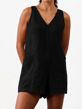 next Black V-Neck Sleeveless Romper